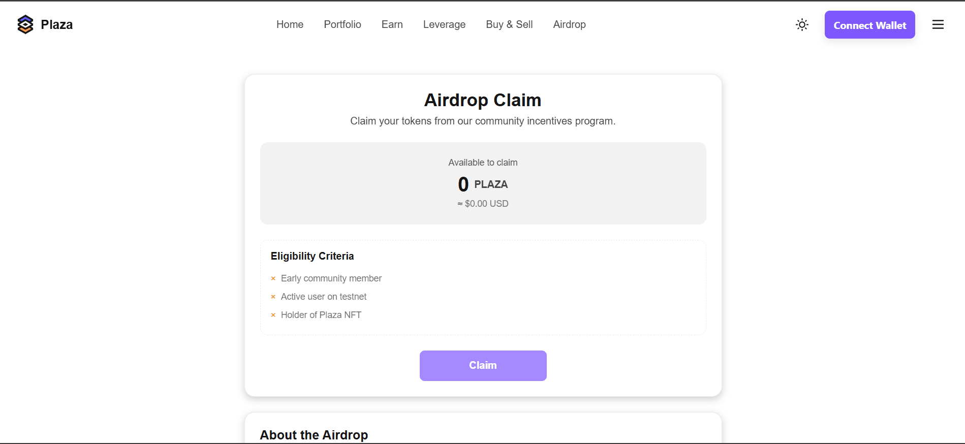 Airdrop Claimer Website